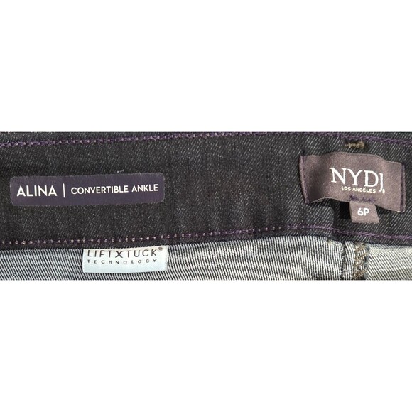 NYDJ Alina Convertible Ankle Jeans 6P Lift Tuck Shaping Straight Dark Wash NWT - Picture 11 of 11